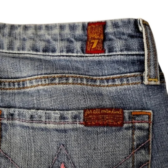 7 For All Mankind Jeans "A" Pocket Bootcut Low-Rise Medium Wash sz 28 - Picture 11 of 14